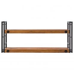 Ars manufacti Étagère murale Manchester II - Acacia massif / Métal - Acacia / Anthracite -Meubles de salle à manger Soldes Magasin 1000210966 201012 13341800019 DETAILS P000000001000210966