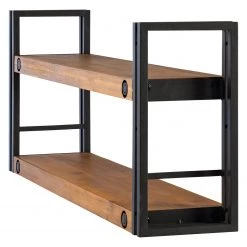 Ars manufacti Étagère murale Manchester II - Acacia massif / Métal - Acacia / Anthracite -Meubles de salle à manger Soldes Magasin 1000210966 201012 13341900020 DETAILS P000000001000210966