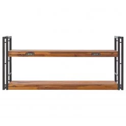 Ars manufacti Étagère murale Manchester II - Acacia massif / Métal - Acacia / Anthracite -Meubles de salle à manger Soldes Magasin 1000210966 201012 13342100021 DETAILS P000000001000210966