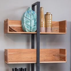 Red Living Étagère Toome II - Acacia massif / Métal - Acacia / Noir -Meubles de salle à manger Soldes Magasin 1000211445 200504 13494000162 DETAILS P000000001000211445