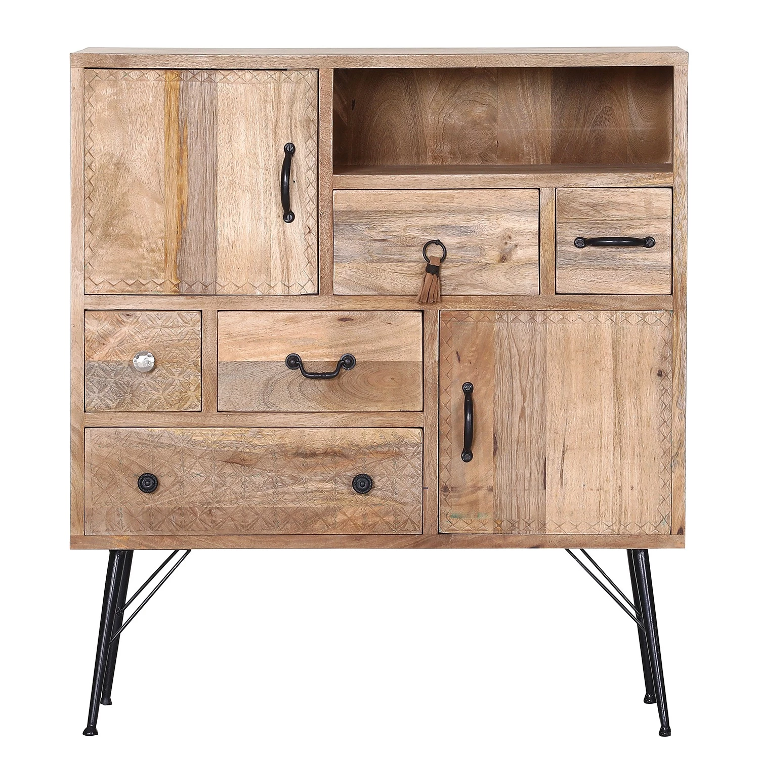 Red Living Commode Latta - Manguier massif / Métal - Manguier / Noir 5 Red Living Commode Latta - Manguier massif / Métal - Manguier / Noir – Image 5