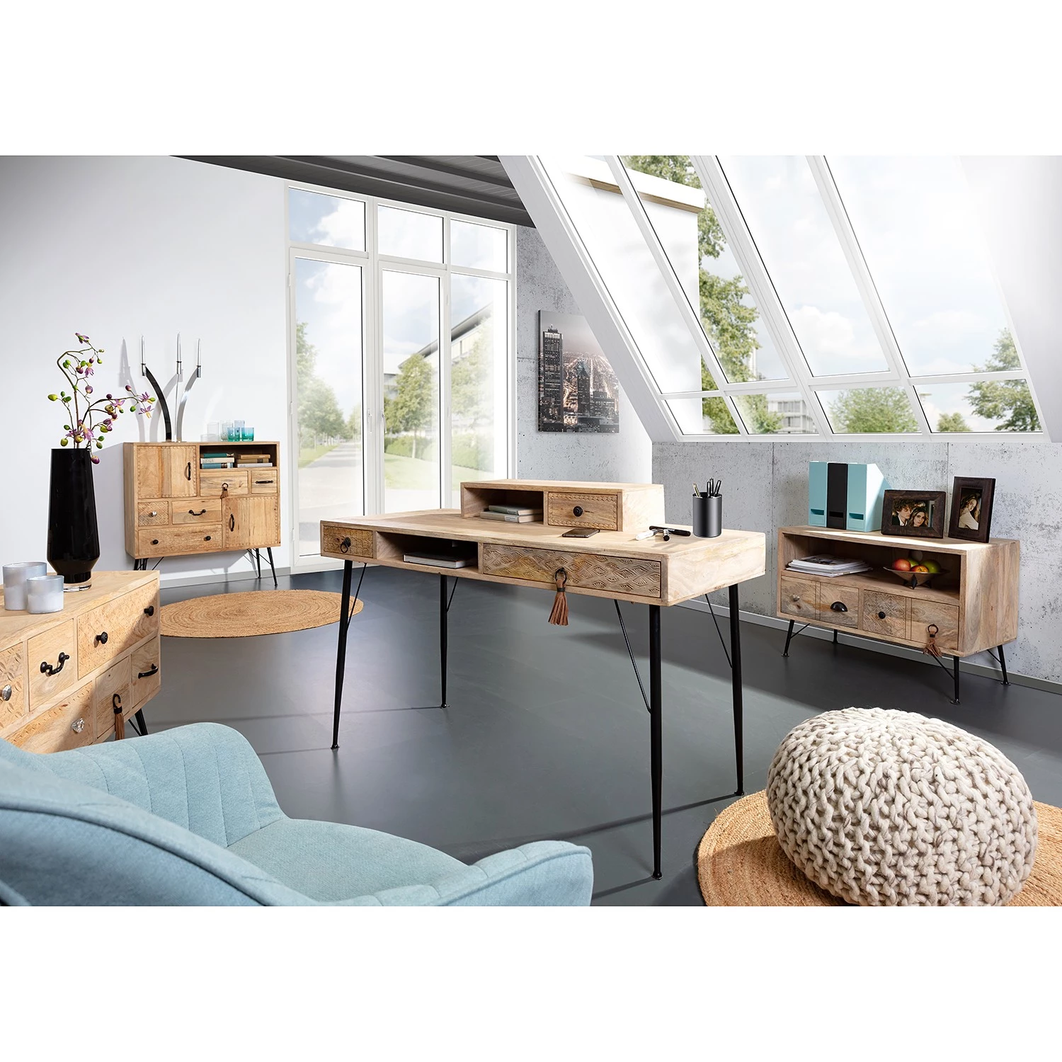 Red Living Commode Latta - Manguier massif / Métal - Manguier / Noir 3 Red Living Commode Latta - Manguier massif / Métal - Manguier / Noir – Image 3