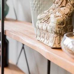 Red Living Étagère Toome I - Acacia massif / Métal - Acacia / Noir -Meubles de salle à manger Soldes Magasin 1000211451 200504 13494400188 DETAILS P000000001000211451