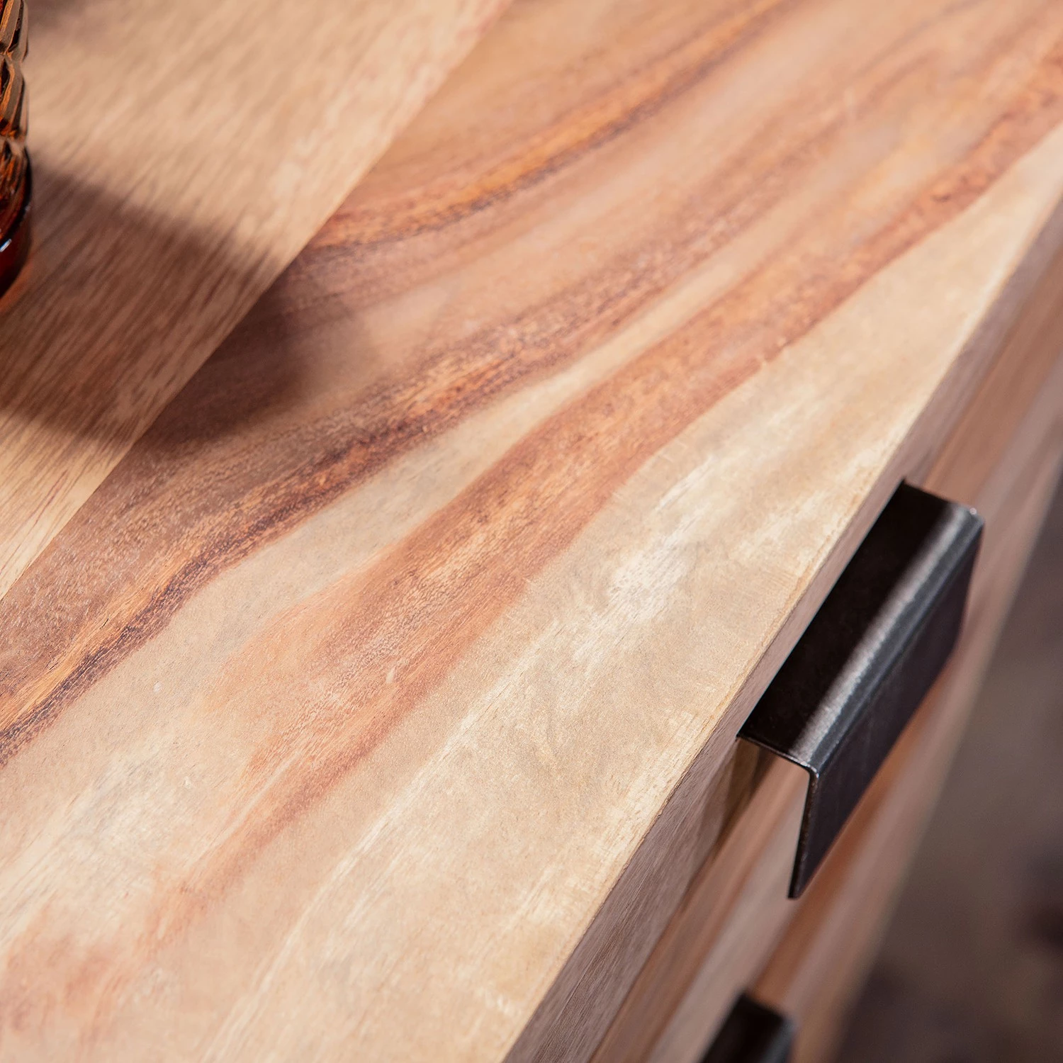 Naturoo Console Nigg - Sheesham massif / Métal - Sheesham / Noir 3 Naturoo Console Nigg - Sheesham massif / Métal - Sheesham / Noir – Image 3