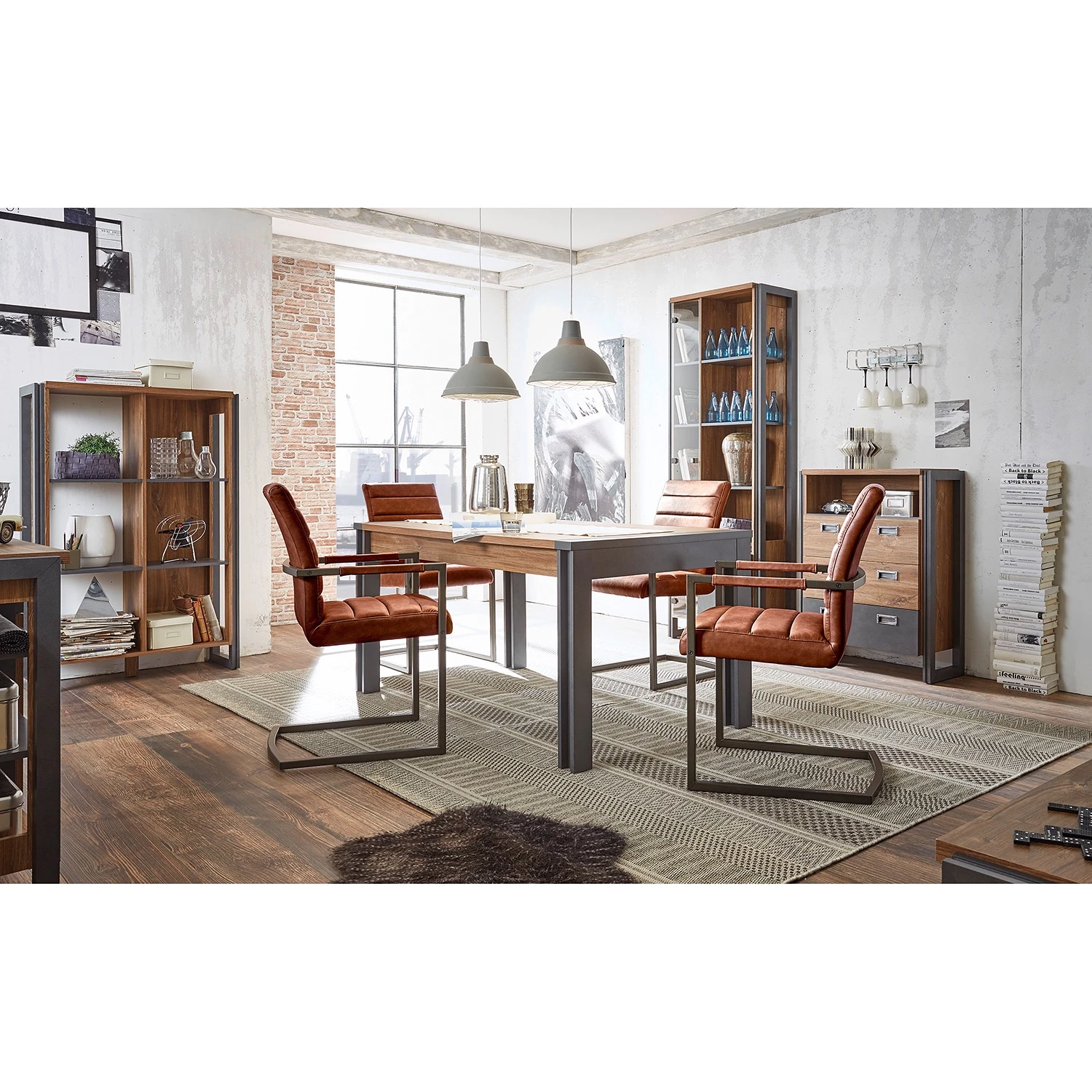 Ars manufacti Table Marton - Imitation chêne Stirling / Anthracite 2 Ars manufacti Table Marton - Imitation chêne Stirling / Anthracite – Image 2