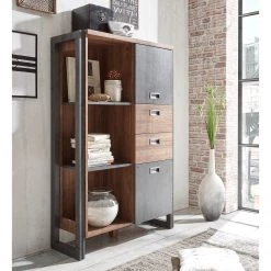 Ars manufacti Étagère Marton III - Imitation chêne Stirling / Anthracite -Meubles de salle à manger Soldes Magasin 1000211532 200424 13265400122 MOOD DETAILS P000000001000211532 mood