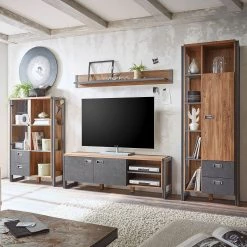 Ars manufacti Étagère Marton V - Imitation chêne Stirling / Anthracite -Meubles de salle à manger Soldes Magasin 1000211535 200424 13270600148 MOOD DETAILS P000000001000211535 mood