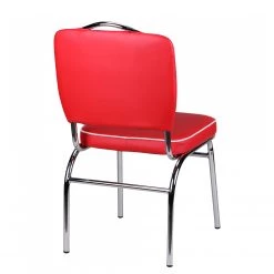 Mooved Chaise Eckero - Imitation cuir / Métal - Chrome - Rouge / Blanc 8 Mooved Chaise Eckero - Imitation cuir / Métal - Chrome - Rouge / Blanc -Meubles de salle à manger Soldes Magasin 1000211715 200506 12472900030 DETAILS P000000001000211715