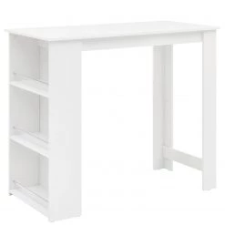 Fredriks Table haute Coburn - Aluminium - Argenté - Blanc