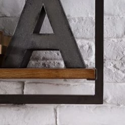 Ars manufacti Étagères murales Manchester IV (6 élém.) - Acacia massif / Métal - Acacia / Anthracite -Meubles de salle à manger Soldes Magasin 1000213200 200527 13210100030 DETAILS P000000001000213200