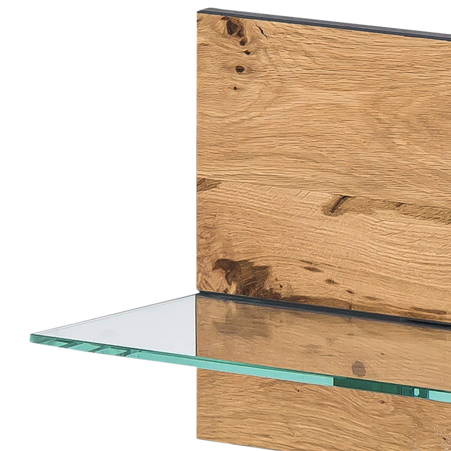 Naturoo Étagère murale Ironwood - Placage en bois véritable / Chêne vieilli / Gris - Largeur : 168 cm 4 Naturoo Étagère murale Ironwood - Placage en bois véritable / Chêne vieilli / Gris - Largeur : 168 cm – Image 4