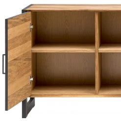 Naturoo Buffet Ironwood II - Placage en bois véritable / Métal - Chêne vieilli / Gris -Meubles de salle à manger Soldes Magasin 1000213239 200512 14004100040 DETAILS P000000001000213239