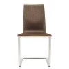 GWINNER Chaise cantilever Lena I - Tissu Ohio : 28 Marron clair - Chêne