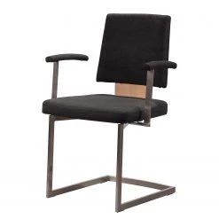 GWINNER Chaise cantilever Nina II - Cuir Toledo : Noir