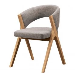 GWINNER Chaise à accoudoirs Susann - Tissu Florida : 118 Greige