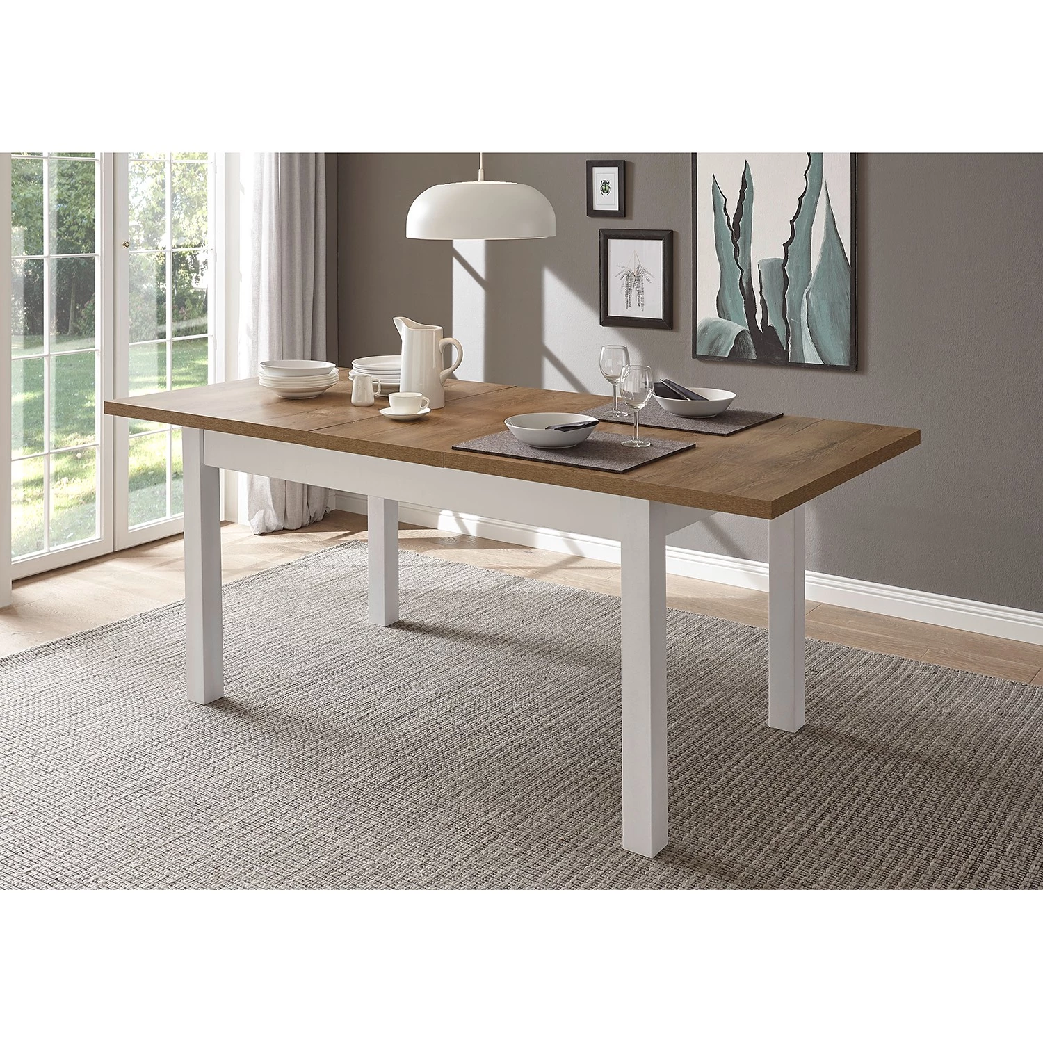 Norrwood Table Proville - Imitation chêne blanc / Imitation chêne 2 Norrwood Table Proville - Imitation chêne blanc / Imitation chêne – Image 2