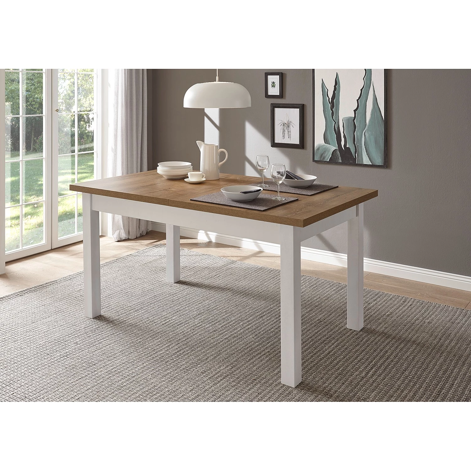 Norrwood Table Proville - Imitation chêne blanc / Imitation chêne 3 Norrwood Table Proville - Imitation chêne blanc / Imitation chêne – Image 3