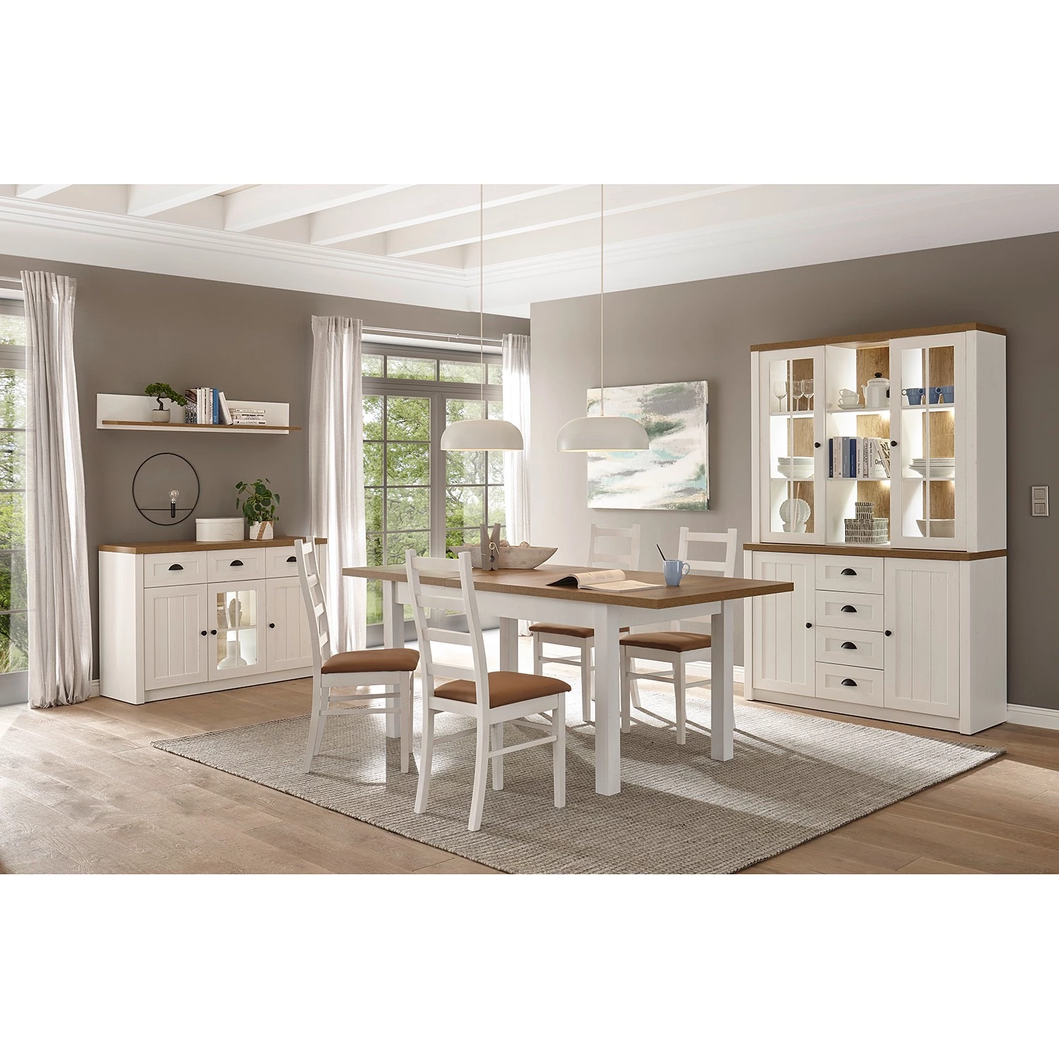 Norrwood Table Proville - Imitation chêne blanc / Imitation chêne 5 Norrwood Table Proville - Imitation chêne blanc / Imitation chêne – Image 5