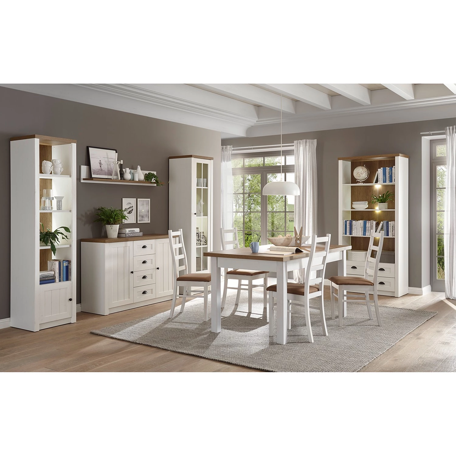 Norrwood Étagère Proville III - Imitation chêne blanc / Imitation chêne 3 Norrwood Étagère Proville III - Imitation chêne blanc / Imitation chêne – Image 3