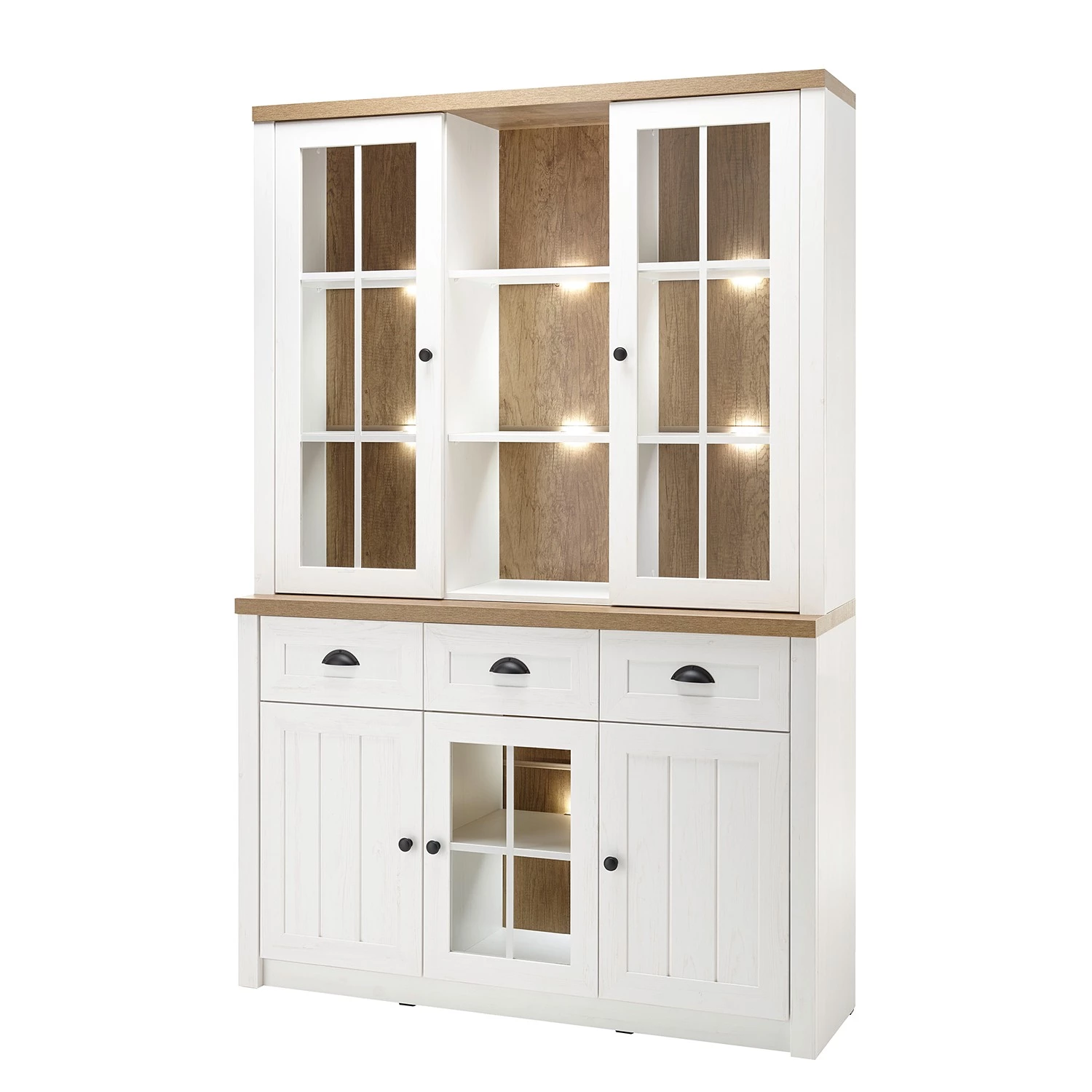 Norrwood Vaisselier Proville I - Imitation chêne blanc / Imitation chêne 1 Norrwood Vaisselier Proville I - Imitation chêne blanc / Imitation chêne