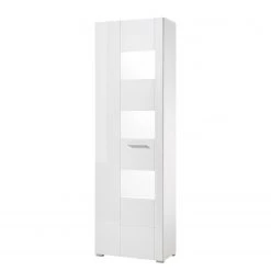 Loftscape Vitrine Cely - Blanc brillant / Blanc mat - Hauteur : 192 cm