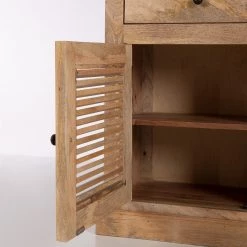 Maison Belfort Buffet Vianne - Manguier massif / Métal - Manguier / Noir -Meubles de salle à manger Soldes Magasin 1000214037 210303 06332900013 DETAILS P000000001000214037