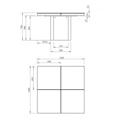 Temahome Table Dusk II - Marbre - Marbre / Blanc -Meubles de salle à manger Soldes Magasin 1000214091 200527 06080500293 SKETCH DETAILS P000000001000214091 sketch