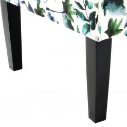 Kayoom Chaises capitonnées Indira II - Tissu / Hêtre massif - Noir / Vert et blanc -Meubles de salle à manger Soldes Magasin 1000214193 200529 06041400118 DETAILS P000000001000214193