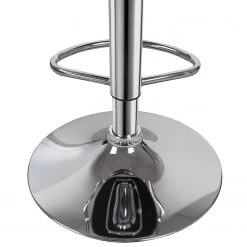 Kayoom Chaises de bar Midnight I (lot de 2) - Imitation cuir / Métal - Chrome - Noir -Meubles de salle à manger Soldes Magasin 1000214196 200529 06043400144 DETAILS P000000001000214196