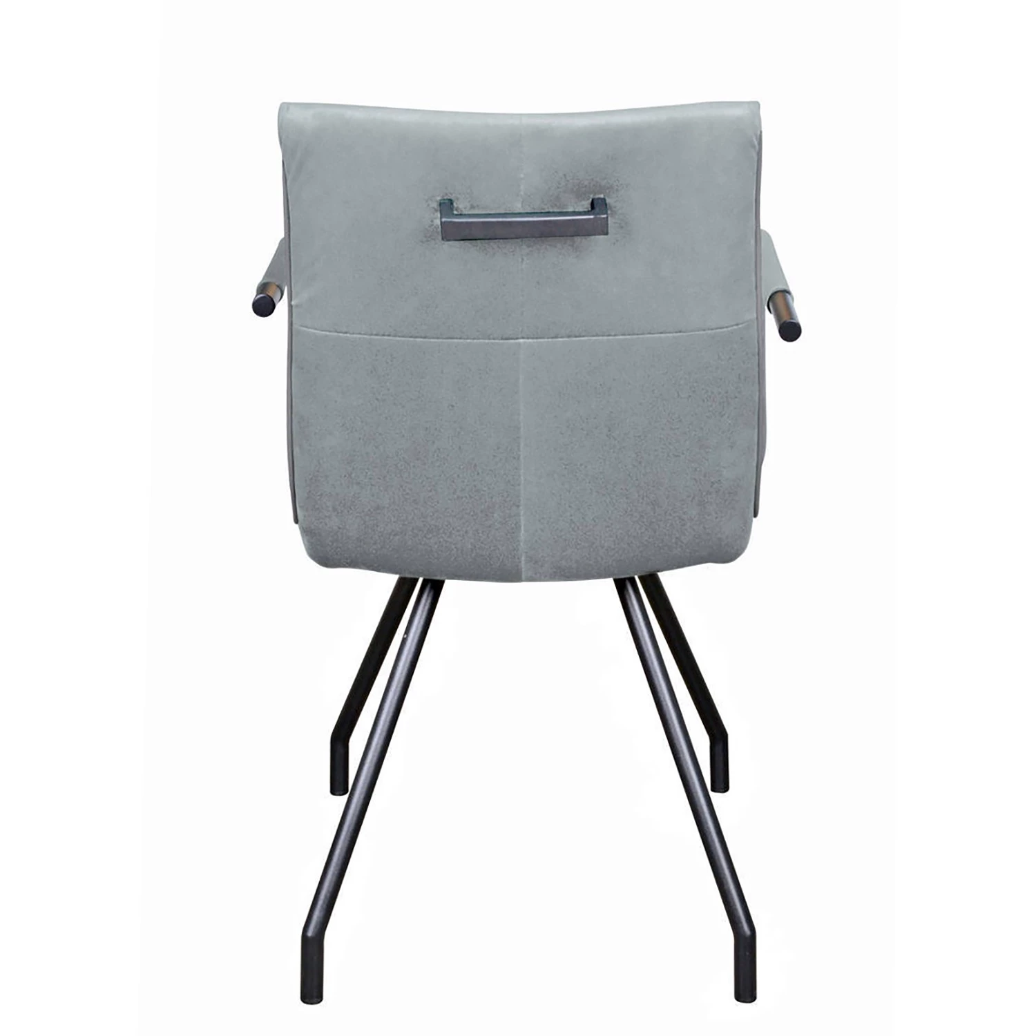 Kayoom Chaises à accoudoirs Eaden (lot de 2) - Velours / Fer - Noir - Gris 5 Kayoom Chaises à accoudoirs Eaden (lot de 2) - Velours / Fer - Noir - Gris – Image 5