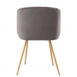 Kayoom Chaises capitonnées Celina (lot de 2) - Velours / Métal - Imitation hêtre - Gris 10 Kayoom Chaises capitonnées Celina (lot de 2) - Velours / Métal - Imitation hêtre - Gris -Meubles de salle à manger Soldes Magasin 1000214218 200529 06063500301 DETAILS P000000001000214218