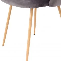 Kayoom Chaises capitonnées Celina (lot de 2) - Velours / Métal - Imitation hêtre - Gris 13 Kayoom Chaises capitonnées Celina (lot de 2) - Velours / Métal - Imitation hêtre - Gris -Meubles de salle à manger Soldes Magasin 1000214218 200529 06063700304 DETAILS P000000001000214218
