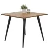 Norrwood Table Auberry - Acacia massif / Acier - Acacia / Noir mat - Largeur : 90 cm