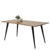 Norrwood Table Auberry - Acacia massif / Acier - Acacia / Noir mat - Largeur : 160 cm