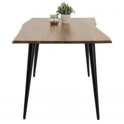 Norrwood Table Auberry - Acacia massif / Acier - Acacia / Noir mat - Largeur : 160 cm -Meubles de salle à manger Soldes Magasin 1000214911 200604 14163500011 DETAILS P000000001000214911