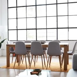 Ars Natura Table Juina - Chêne massif - Chêne - Chêne - 200 x 100 cm -Meubles de salle à manger Soldes Magasin 1000214933 200608 06184400172 MOOD DETAILS P000000001000214933 mood