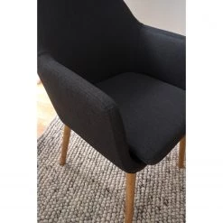Mørteens Chaises à accoudoirs Nicholas XXL - Tissu Cors: Anthracite - 1 chaise -Meubles de salle à manger Soldes Magasin 1000215111 210126 12583200002 DETAILS P000000001000215111