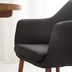 Mørteens Chaises à accoudoirs Nicholas I - Tissu Cors: Anthracite - 1 chaise -Meubles de salle à manger Soldes Magasin 1000215123 210115 12245700037 DETAILS P000000001000215123