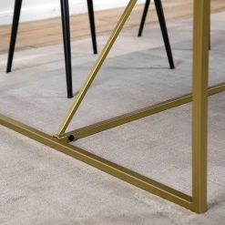 Jack & Alice Table Loga - Acacia massif / Fer - Acacia / Doré -Meubles de salle à manger Soldes Magasin 1000215561 210929 095116000036 DETAILS P000000001000215561