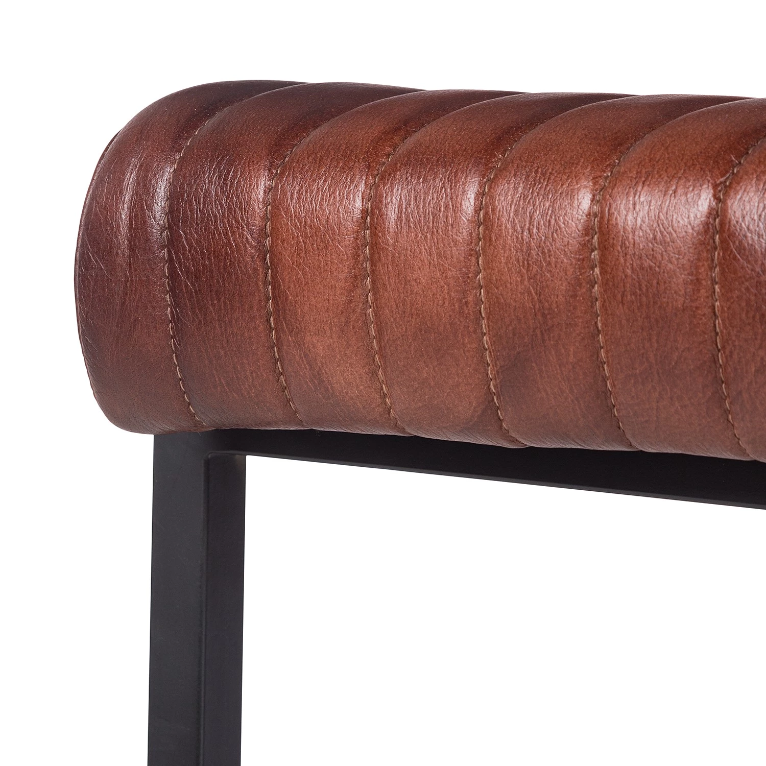 Ars manufacti Banquette Wylie - Cuir / Fer - Marron vintage / Noir 23 Ars manufacti Banquette Wylie - Cuir / Fer - Marron vintage / Noir – Image 23