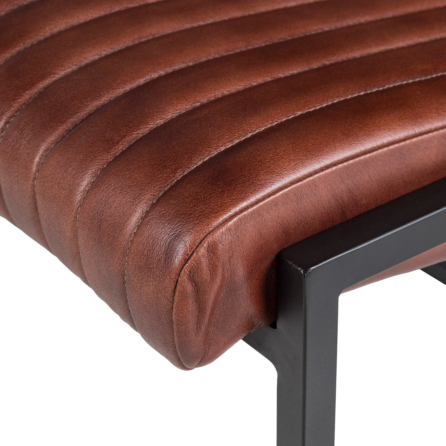 Ars manufacti Banquette Wylie - Cuir / Fer - Marron vintage / Noir 28 Ars manufacti Banquette Wylie - Cuir / Fer - Marron vintage / Noir – Image 28
