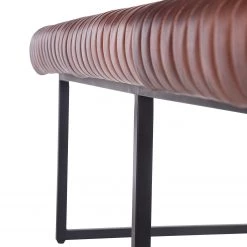 Ars manufacti Banquette Wylie - Cuir / Fer - Marron vintage / Noir 59 Ars manufacti Banquette Wylie - Cuir / Fer - Marron vintage / Noir -Meubles de salle à manger Soldes Magasin 1000215577 210420 11083200064 DETAILS P000000001000215577