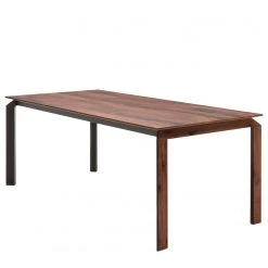 GWINNER Table Millsboro I - Poutres en chêne Terra - Largeur : 180 cm - Extensible