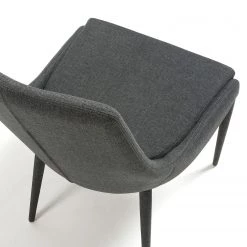 Loftscape Chaises capitonnées Doyline I (lot de 2) - Tissu / Acier - Gris foncé -Meubles de salle à manger Soldes Magasin 1000216163 200623 13433600036 DETAILS P000000001000216163