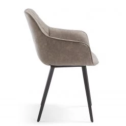 Red Living Chaises à accoudoirs Amira (lot de 2) - Imitation cuir / Acier - Noir - Sable vintage 10 Red Living Chaises à accoudoirs Amira (lot de 2) - Imitation cuir / Acier - Noir - Sable vintage -Meubles de salle à manger Soldes Magasin 1000216166 200623 13435300056 DETAILS P000000001000216166