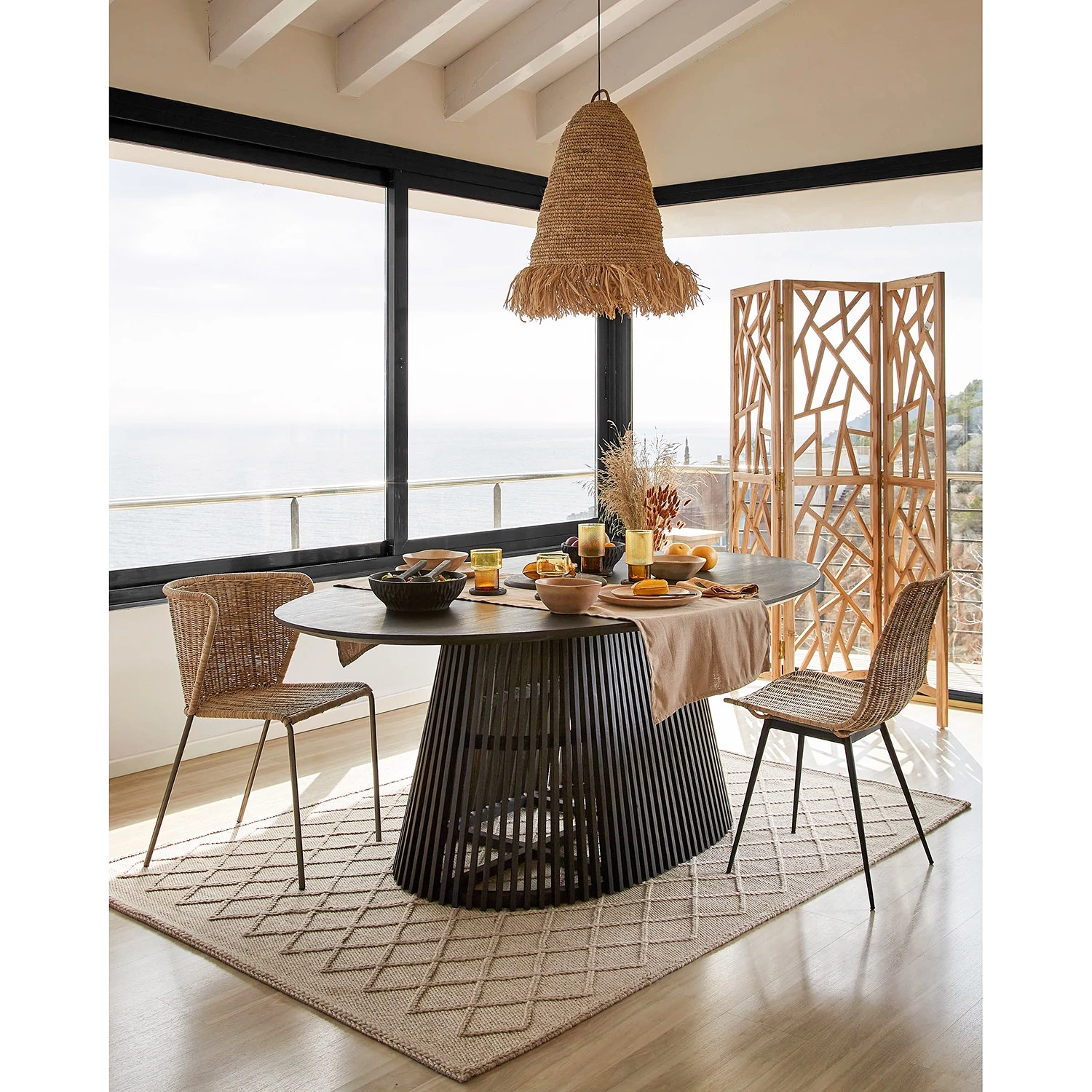 Red Living Chaises Rantin(lot de 2) - Rotin / Acier - Rotin / Noir 4 Red Living Chaises Rantin(lot de 2) - Rotin / Acier - Rotin / Noir – Image 4