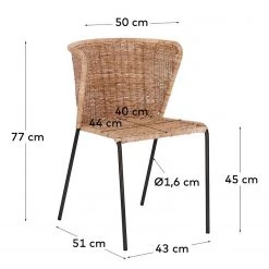 Red Living Chaises Rantin(lot de 2) - Rotin / Acier - Rotin / Noir 21 Red Living Chaises Rantin(lot de 2) - Rotin / Acier - Rotin / Noir -Meubles de salle à manger Soldes Magasin 1000216198 200623 13474900279 SKETCH DETAILS P000000001000216198 sketch