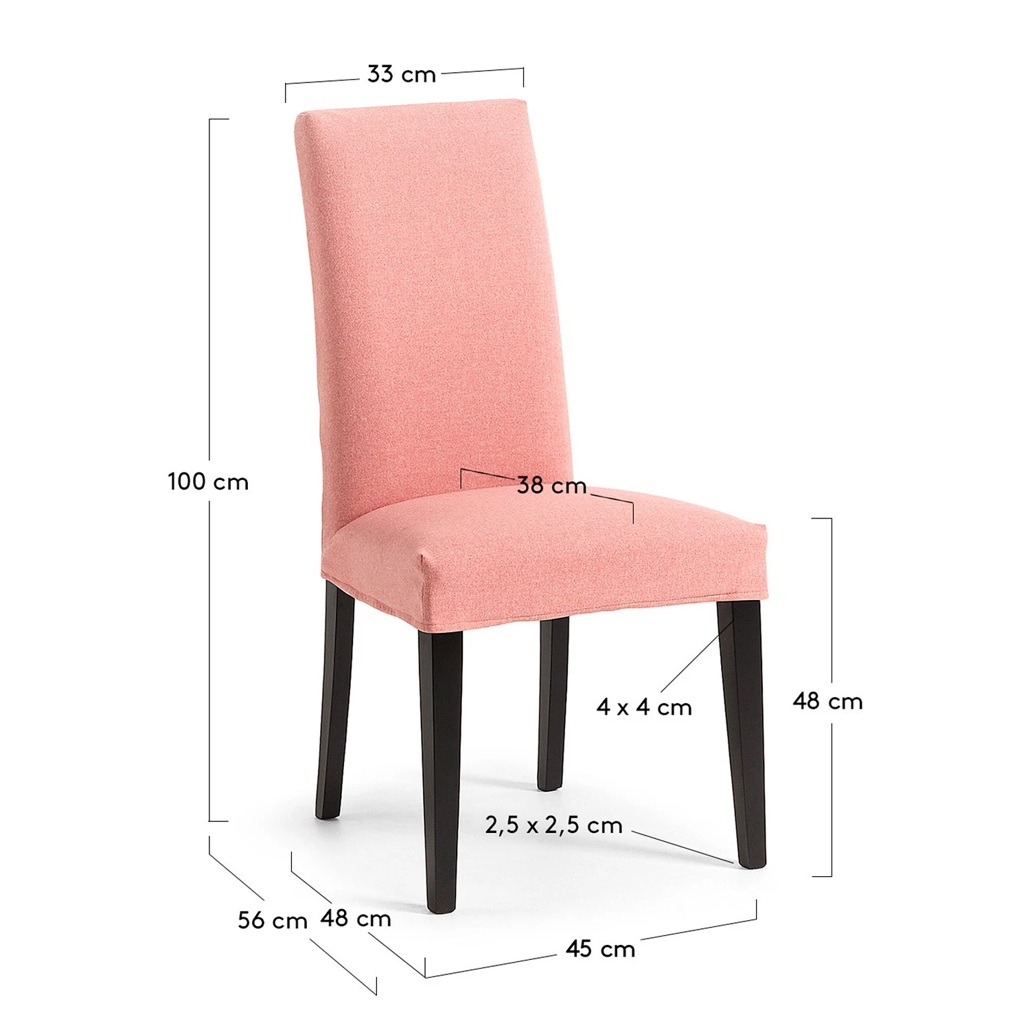 Ars Natura Chaise capitonnée Ellerby III (lot de 2) - Tissu / Hêtre massif - Noir - Abricot 7 Ars Natura Chaise capitonnée Ellerby III (lot de 2) - Tissu / Hêtre massif - Noir - Abricot – Image 7