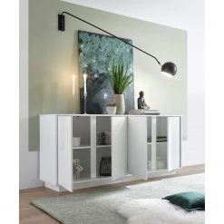 LC Spa Enfilade Ice I - Blanc brillant - Largeur : 180 cm -Meubles de salle à manger Soldes Magasin 1000216295 200630 09125100054 DETAILS P000000001000216295