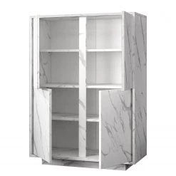 LC Spa Buffet haut Carrara - Imitation marbre blanc -Meubles de salle à manger Soldes Magasin 1000216296 200630 09125300060 DETAILS P000000001000216296